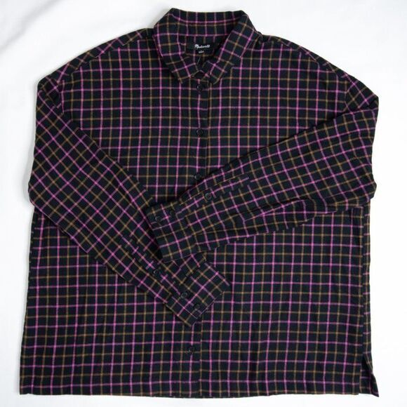 Madewell Flannel Westlake Shirt in Stoppard Plaid, NWT - Picture 11 of 16